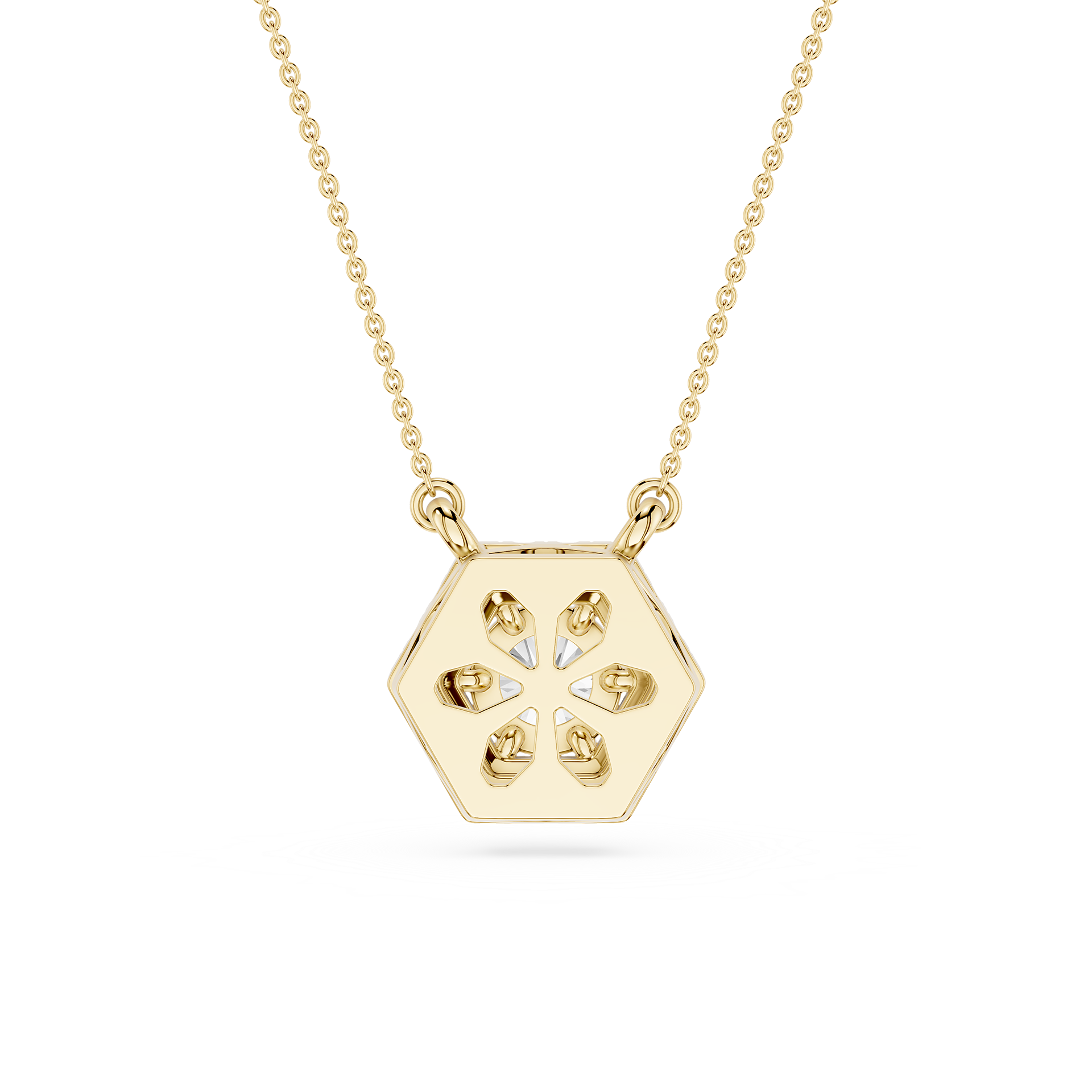 Hexagon Halo Lab Grown Diamond Pendant