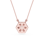 Hexagon Halo Lab Grown Diamond Pendant