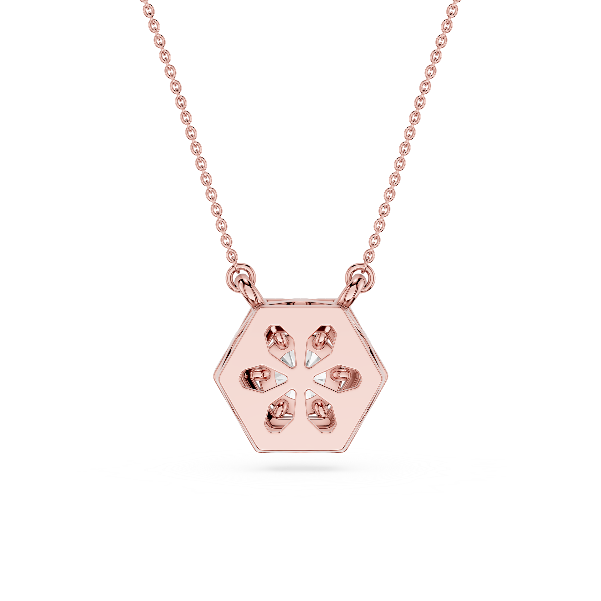 Hexagon Halo Lab Grown Diamond Pendant