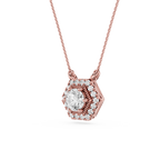 Hexagon Halo Lab Grown Diamond Pendant