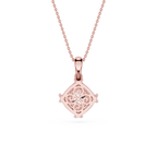 Cushion Cut Lab Grown Diamond Compass Pendant Necklace