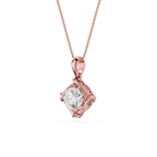 Cushion Cut Lab Grown Diamond Compass Pendant Necklace