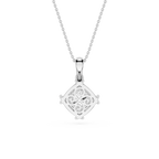 Cushion Cut Lab Grown Diamond Compass Pendant Necklace