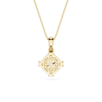 Cushion Cut Lab Grown Diamond Compass Pendant Necklace