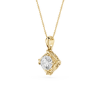 Cushion Cut Lab Grown Diamond Compass Pendant Necklace