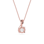 Round Lab Grown Diamond Twisted Bail Pendant Necklace