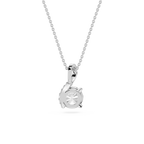 Round Lab Grown Diamond Twisted Bail Pendant Necklace
