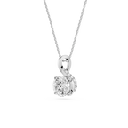 Round Lab Grown Diamond Twisted Bail Pendant Necklace