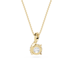 Round Lab Grown Diamond Twisted Bail Pendant Necklace