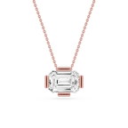Emerald Cut Lab Grown Diamond East And West Pendant