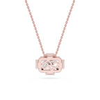 Emerald Cut Lab Grown Diamond East And West Pendant