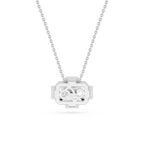 Emerald Cut Lab Grown Diamond East And West Pendant