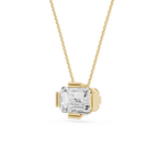 Emerald Cut Lab Grown Diamond East And West Pendant