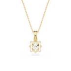 Princess Cut Lab Grown Diamond Compass Pendant Necklace