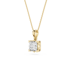 Princess Cut Lab Grown Diamond Compass Pendant Necklace