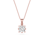 Princess Cut Lab Grown Diamond Compass Pendant Necklace