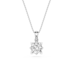 Princess Cut Lab Grown Diamond Compass Pendant Necklace