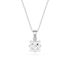 Princess Cut Lab Grown Diamond Compass Pendant Necklace