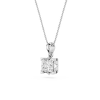 Princess Cut Lab Grown Diamond Compass Pendant Necklace