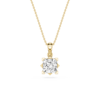 Princess Cut Lab Grown Diamond Compass Pendant Necklace