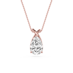 Pear Cut Lab Grown Diamond Infinity Bail Pendant Necklace