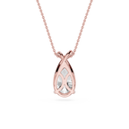Pear Cut Lab Grown Diamond Infinity Bail Pendant Necklace