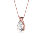 Pear Cut Lab Grown Diamond Infinity Bail Pendant Necklace