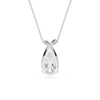 Pear Cut Lab Grown Diamond Infinity Bail Pendant Necklace