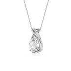 Pear Cut Lab Grown Diamond Infinity Bail Pendant Necklace