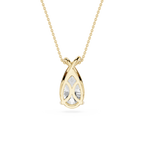 Pear Cut Lab Grown Diamond Infinity Bail Pendant Necklace