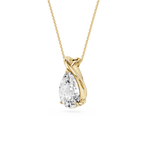 Pear Cut Lab Grown Diamond Infinity Bail Pendant Necklace
