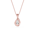Pear Cut Lab Grown Diamond Twist Wrap Pendant Necklace