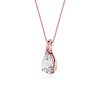 Pear Cut Lab Grown Diamond Twist Wrap Pendant Necklace