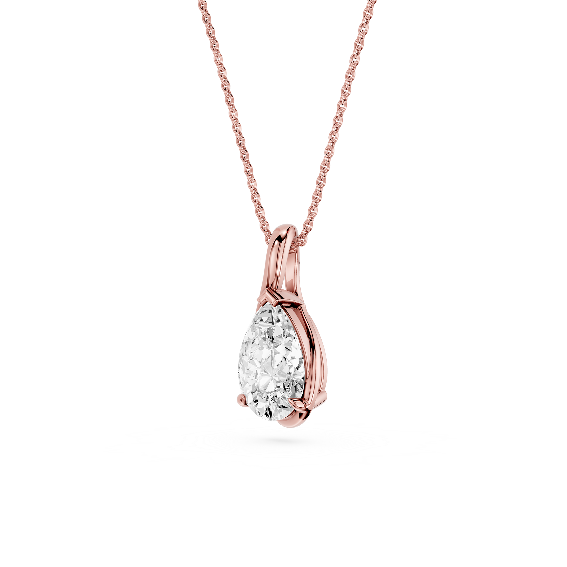 Pear Cut Lab Grown Diamond Twist Wrap Pendant Necklace