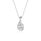 Pear Cut Lab Grown Diamond Twist Wrap Pendant Necklace