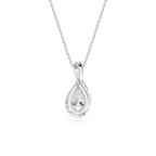 Pear Cut Lab Grown Diamond Twist Wrap Pendant Necklace