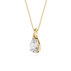 Pear Cut Lab Grown Diamond Twist Wrap Pendant Necklace