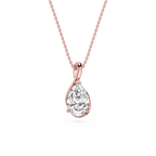 Pear Cut Lab Grown Diamond Twist Wrap Pendant Necklace