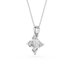 Princess Cut Lab Grown Diamond Compass Frame Pendant
