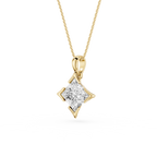 Princess Cut Lab Grown Diamond Compass Frame Pendant