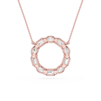 Oval And Emerald Mixed Cut Lab Grown Diamond Circle Pendant