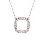Lab Grown Diamond Cushion Halo Pendant