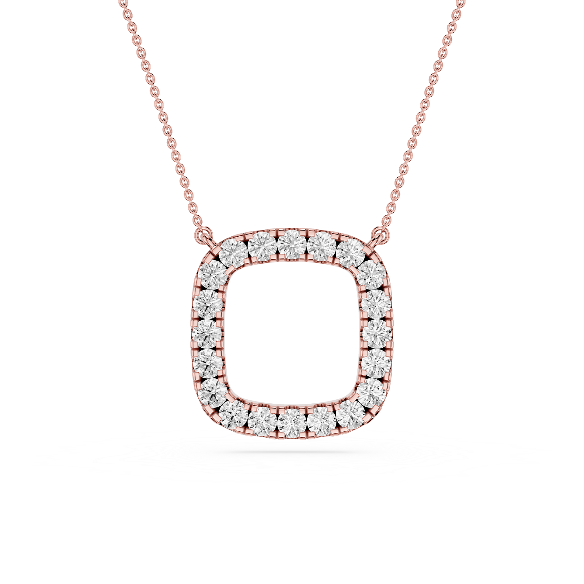 Lab Grown Diamond Cushion Halo Pendant