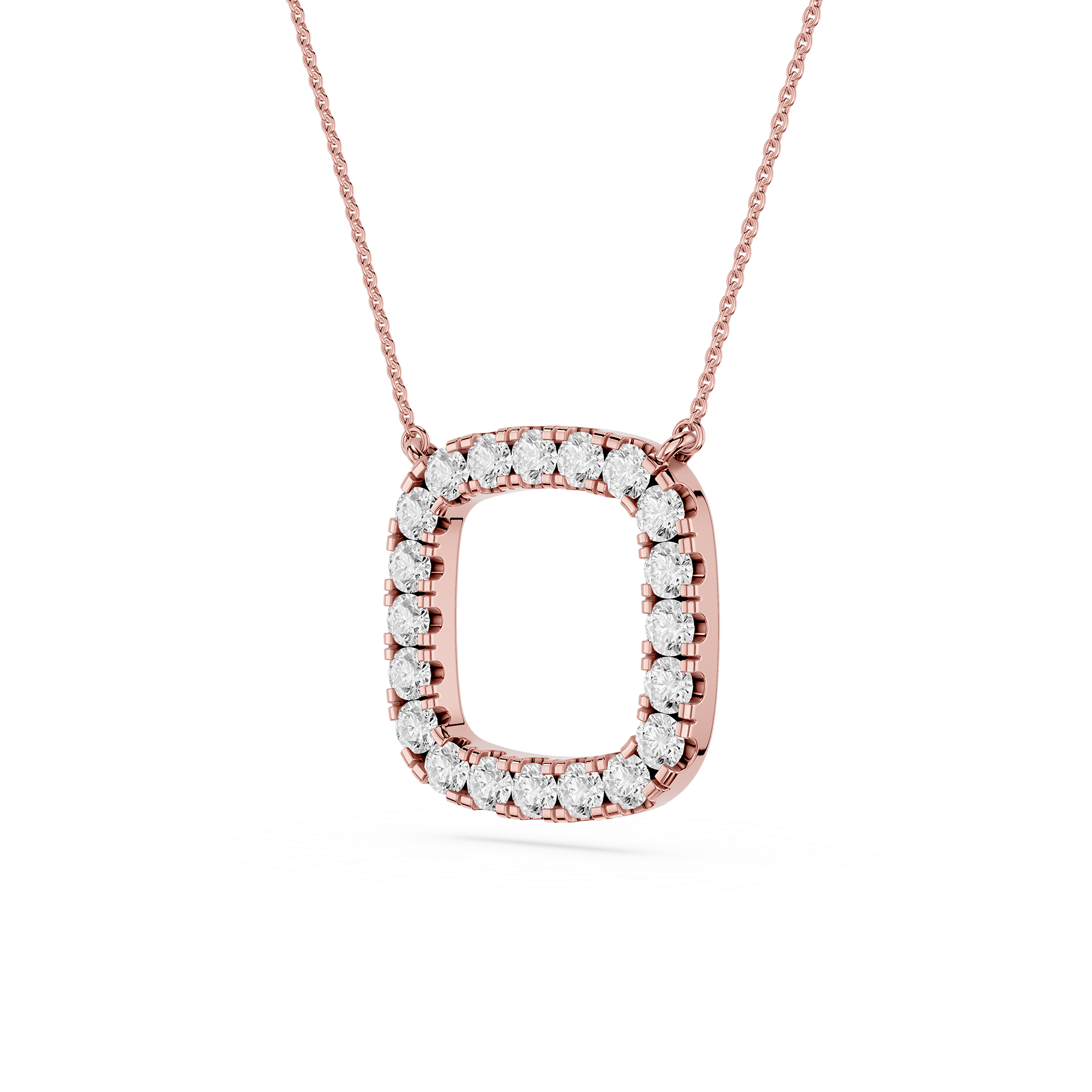 Lab Grown Diamond Cushion Halo Pendant