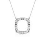 Lab Grown Diamond Cushion Halo Pendant