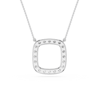 Lab Grown Diamond Cushion Halo Pendant