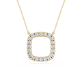 Lab Grown Diamond Cushion Halo Pendant
