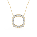 Lab Grown Diamond Cushion Halo Pendant