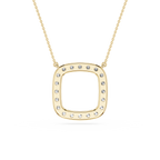 Lab Grown Diamond Cushion Halo Pendant