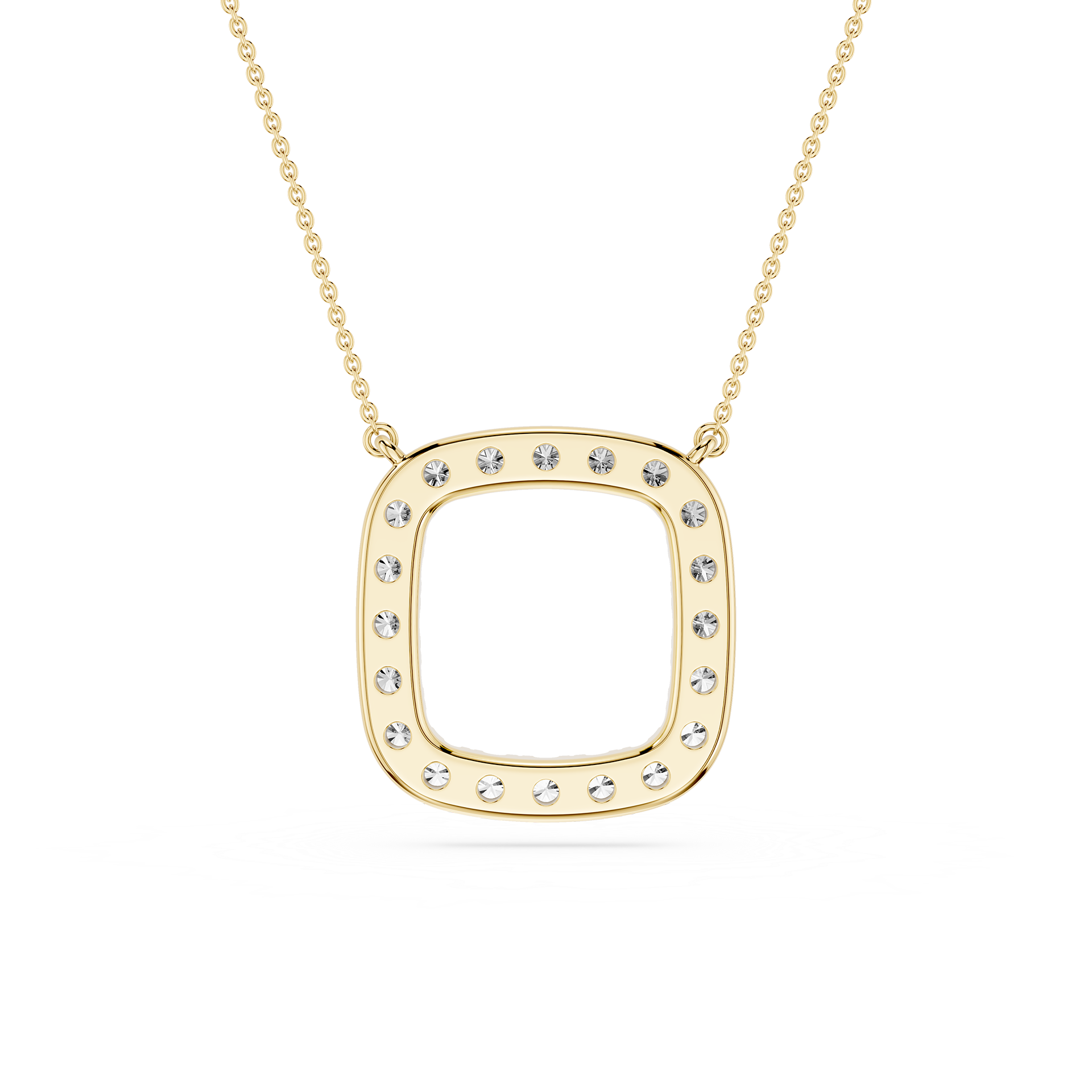 Lab Grown Diamond Cushion Halo Pendant